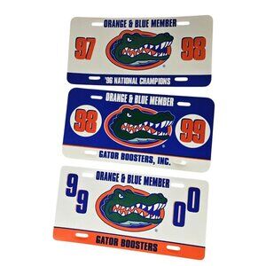 Vintage Florida Gators Orange Blue Member License Plates 1997-2000 Boosters Set
